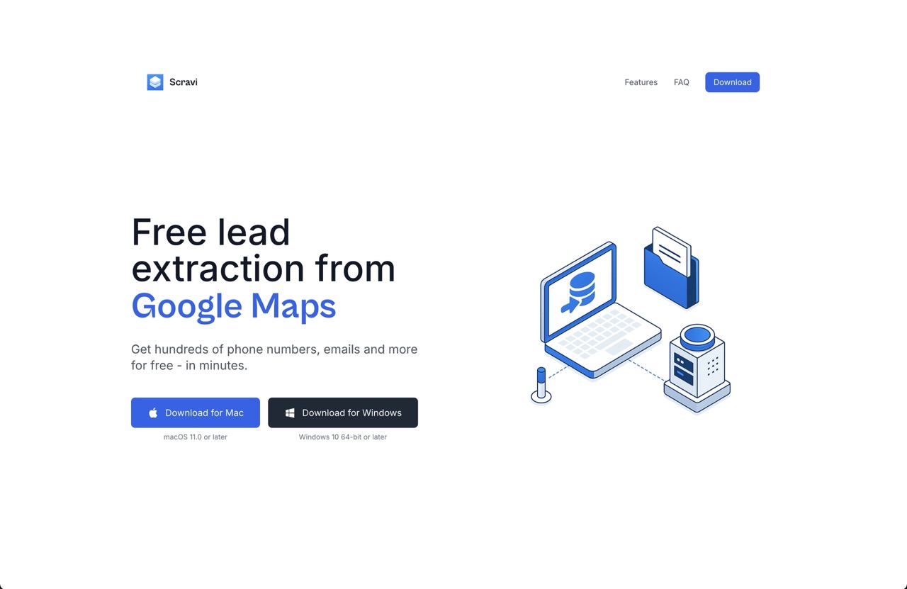 Scravi Desktop App Screenshot